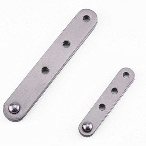 4 Piece Stainless Steel 360 Degree Rotating Concealed Hinges, Door Pivot Hinges Stainless Steel Drawer Window Door Fittings for Door Cabinets Cabinet (Large) - size: Large