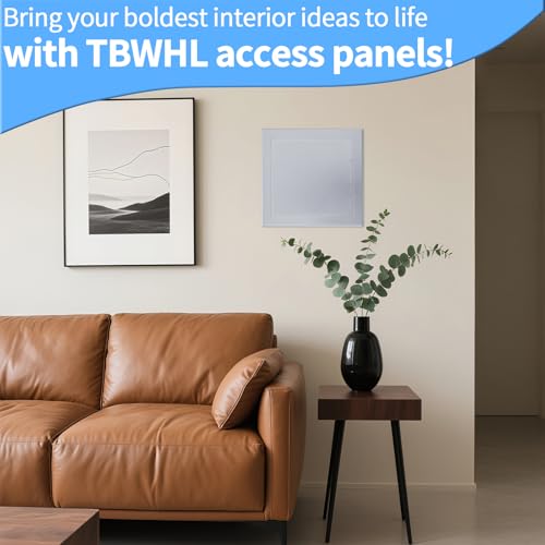TBWHL Silver Cover Plate 10X10 Inch Self-Adhesion Access Panel Heavy-Duty ABS Plastic & Easy to Install, Wall Hole Cover for Drywall/Ceiling Plumbing/Electrical Cables/Wiring