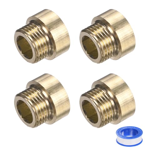 M METERXITY Shower Head Extension Arm, Brass G1/2 Male to Female Extension Pipe Fitting Adapter with PTFE Thread Seal Tape for Shower/Faucet, Pipe Plumbing Coupler 0.79"/20mm 3-Pack - size: 0.79"/20mm