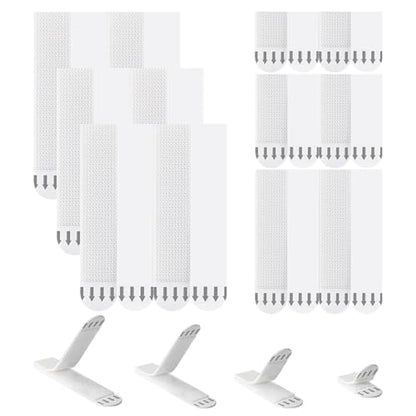Heavy Duty Picture Hanging Strips, 24-Pairs(48 Strips) - No Damage Wall Hangers, Without Nails Adhesive Strip Kit, Picture Frame Hangers for Framed, Posters, and Home/Office Decor