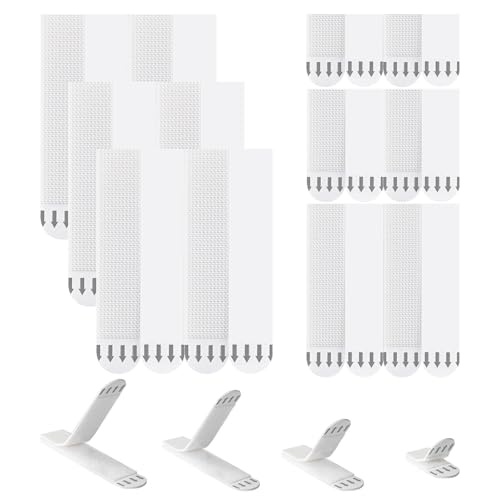 Heavy Duty Picture Hanging Strips, 24-Pairs(48 Strips) - No Damage Wall Hangers, Without Nails Adhesive Strip Kit, Picture Frame Hangers for Framed, Posters, and Home/Office Decor