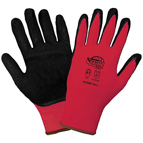 Global Glove 500MF - Tsunami Grip Mach Finish Nitrile Coated Gloves - Medium