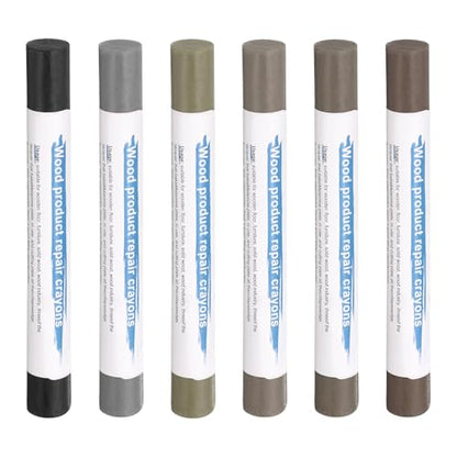 HARFINGTON Wood Filler Sticks 6 Colors Wooden Wax Touch Up Furniture Repair Crayons for French Gray, Black, Gray Cloth, Gray1, Gray2, Gray Oak - color: French Gray Series