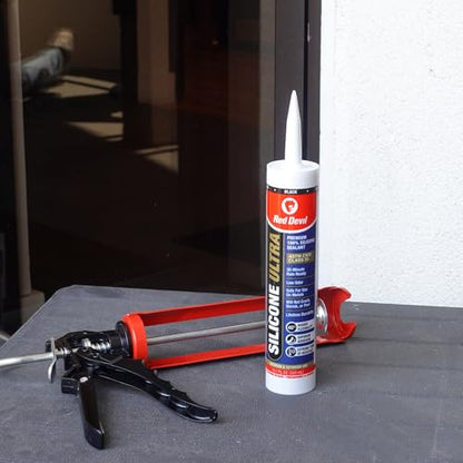 Red Devil 078060 Silicone Ultra 100% RTV Silicone Sealant, 10.1 oz., Black, 12 Pack - color: Black, size: 12 - Pack, style: 10.1 oz.