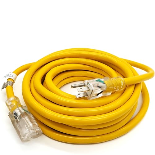 25 ft 10 Gauge Extension Cord - Outdoor Extension Cord Waterproof - Heavy Duty Outdoor Extension Cords 25 ft - Watts Wire - 25' Grounded - extensiones electricas - size: 25 Ft