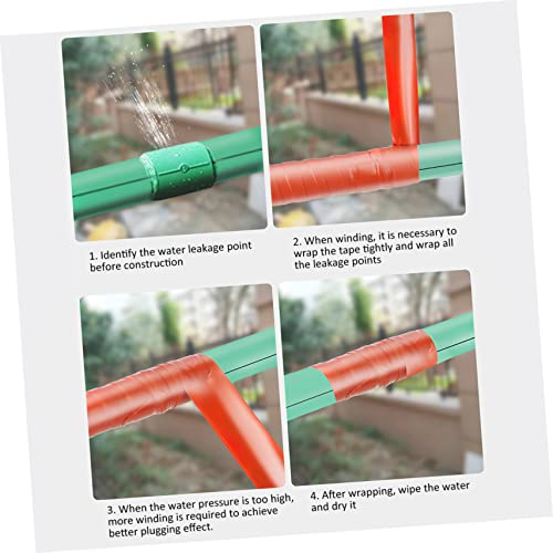 VALICLUD Pipe Sealing Tape Self Adhesive Silicone Rubber Flexible Sealant for Plumbing Repairs Stop Leaks Resistant to Compression and Weathering Red