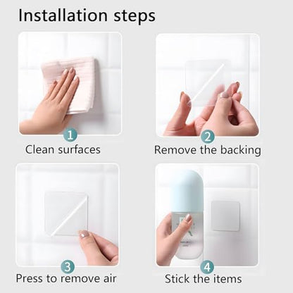 LMJIA Heavy Duty Double Sided Tape, Clear Reusable Mounting Tape Picture Hanging Adhesive Tape Removable Wall Tape Adhesive Poster Tape - size: Square-2.4inch*2.4inch