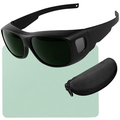 Welding Safety Glasses Wrap-around Safety Welding Lens Anti-scratch Safety Glasses UV Protection Protective Glasses ANSI/ISEA & MCEPS Compliant, IR Shade 5