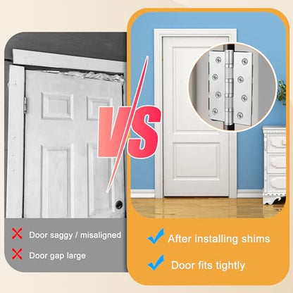 10 Pack Door Hinge Shims, 4 Inch Lenth 0.040 Inch Thickness Hardware for Door Hinge Repair Kit (Style B) - style: Style B