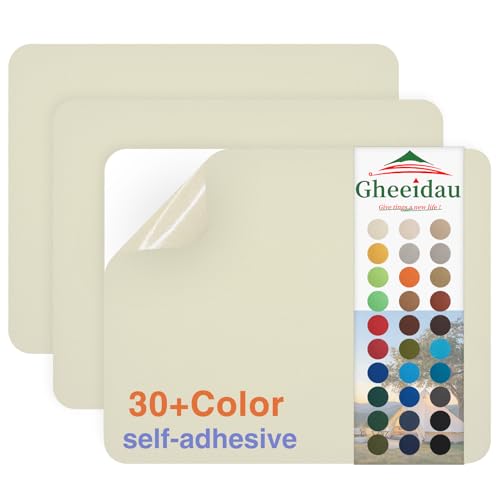 Gheeidau Canvas Repair Patch 9×11 Inch 3Pcs Waterproof Self-Adhesive Fabric Repair Patch for Tents,Boat Cover,Pop Up Canopy,Patio,Bags,Car Seats,Sofas,Furniture Cover(Beige1.0) - color: Beige1.0, size: 9"×11"×3PCS