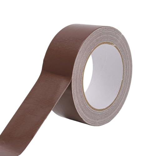 Heavy Duty Duct Tape 1 Inch X 44 Yards, Multi Purpose Dark Brown Duct Tape, No Residue, Waterproof and Tear by Hand - for Repairs, Industrial, Professional Use - size: 1 inch X 44 Yards