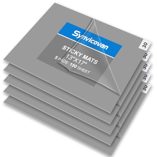 17" x 13" Grey Sticky Mat Tacky Pads Adhesive Floor Mat (5 Packs,150 Sheets,30 Sheets/Pack for Cleanroom Laboratory Hospital Construction Pets Home Indoor Gymnasium and Workshop - color: Grey, size: 17" X 13"