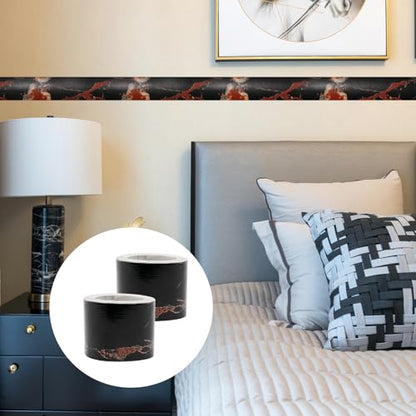 Lilaly 2 inches x 32 feet Wood Grain Repair Tape,Wood Grain Tape,Widely Used for Tables, Doors, Floor and DIY(Black Crystal) - color: Black Crystal