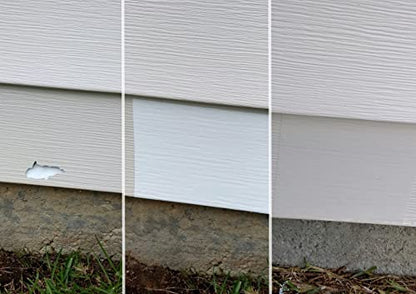 Mendyl Vinyl and Stucco Siding Repair Kit - Cover Any Cracks Holes or Blemishes - White Durable Self-Adhesive Paintable Vinyl Siding Patch Cut to Fit and Cover Any Cracks - 2 Patches (2)