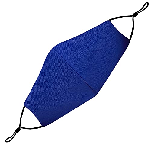 Washable Face Mask with Non-Adjustable Ear Loops & Nose Wire - color: Solid - Royal Blue