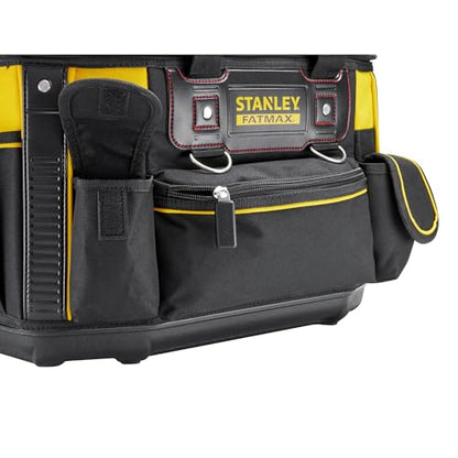 STANLEY FATMAX Round Top Rigid Tool Bag, 18", Quick Tool Access with Wide Opening Zip Design, Multiple Internal and External Pockets, Carry Handle and Shoulder Strap, 20kg Load Capacity, FMST1-70749