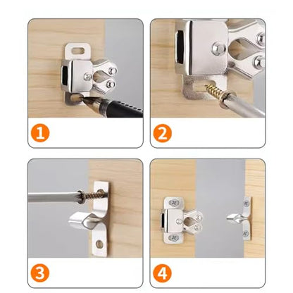6 Pack Cabinet Latch - Double Roller Catch Hardware for Cupboard Closet Kitchen Cabinet Door Latches and RV Cabinet,Bronze - color: Bronze