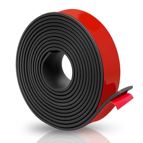 Adhesive Solid Rubber Strips - 1" Wide x 1/8" Thick x 120" Long, Black Neoprene Rubber Gasket Strip Roll for DIY Seal, Weather Striping,Liner,Cushion & Craft - size: 1" W X 120" L, style: 1/8" Thick Adhesive