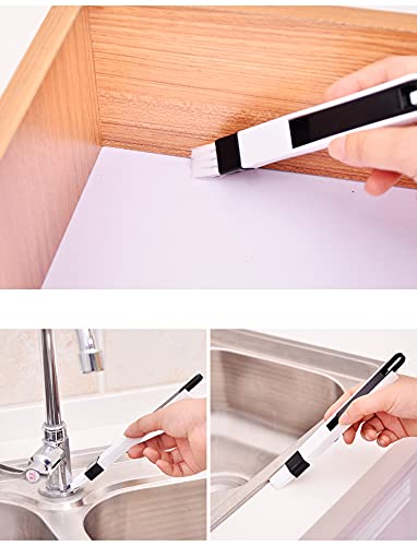 10 Pack Pumice Stone Scouring Sticks with 2 Universal Handles, Grey Pumice Stone Cleaner for Cleaning Toilets, Bathrooms, Kitchens, Spas and Pools, Plus 1 Dual-Use 2-in-1 Dustpan Brush (11-in-1) - color: 11-in-1