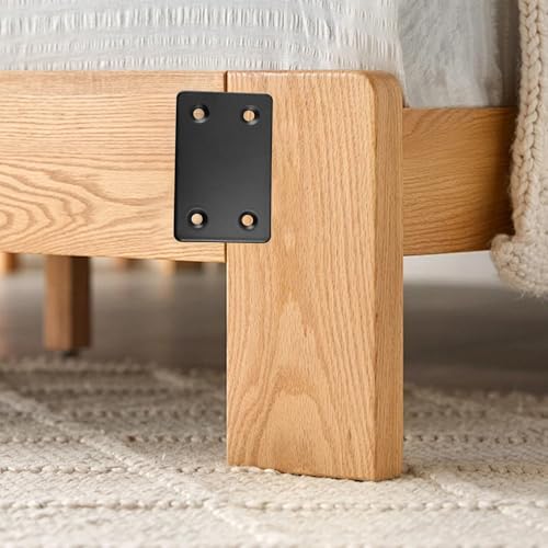 12PCS Black Stainless Steel Flat Mending Plates, 2.36" x 1.5" Straight Bracket Brace, Heavy Duty Metal Fixing Joining Plate for Furniture, Wood, Shelves, Fence - size: 2.36" x 1.5"