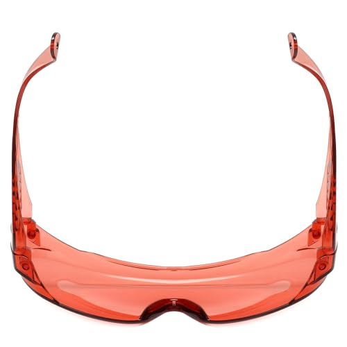 Calabria Fit Over Safety Glasses | Polarized Sunglasses Over Glasses | Wrap Around Anti-Fog | Scratch Resistant | Unisex - color: Fl-41 Pink