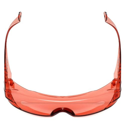 Calabria Fit Over Safety Glasses | Polarized Sunglasses Over Glasses | Wrap Around Anti-Fog | Scratch Resistant | Unisex - color: Fl-41 Pink