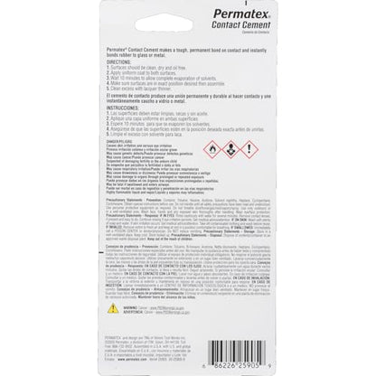 Permatex 25905 Contact Cement, 1.5 oz. - size: 1.5 Ounce