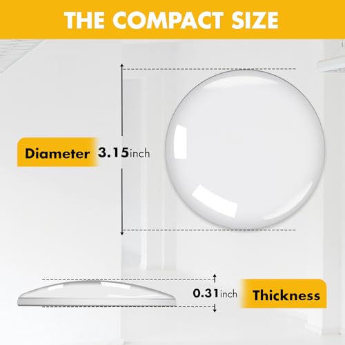 Clear Door Stoppers for Wall – Self Adhesive Door Knob Wall Protector, Door Slam Stopper, Door Handle Bumper Guard (Large -3.1" (8 Pack)) - size: Large -3.1" (8 Pack)