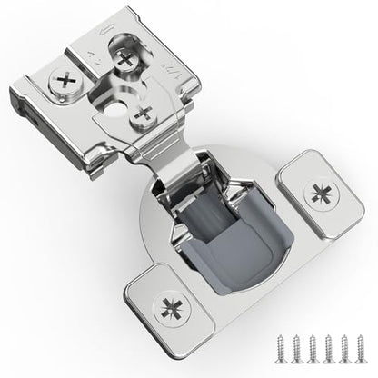 20 Pack 1/2" Overlay 3D Soft Close Hinges for Face Frame Kitchen Cabinet, 3 Way Adjust, Self Closing Concealed Cabinet Hinges-105 Degree - size: 1/2 inch Overlay