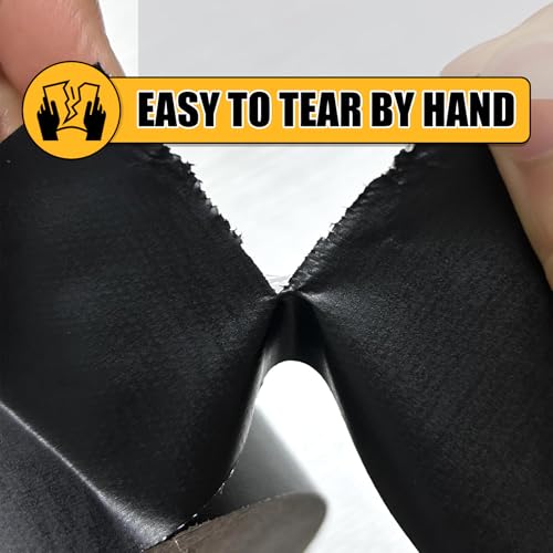 Black Duct Tape Heavy Duty，3 Pack Heavy Duty Waterproof Black Tape,Strong Adhesive Duct Tape for Indoor Outdoor Repairs Tear by Hand, 60 Yards x 2 Inch Total