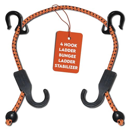 Holden USA - Adjust-A-Hook Ladder Bungee - Ladder Stabilizer Hook – Secure Ladder Safety Support for Roofs, Gutters, and Painting Prep – Durable Ladder Hook Attachment for Roofing and Gutter Work