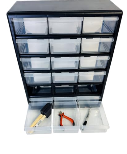 Homak 24-Drawer Parts Organizer, Black, HA01024152 - size: 18-Drawer