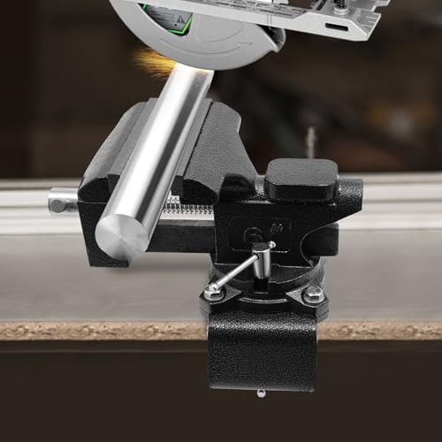 Bench Vise, 4.5"/6" Heavy Duty Cast Iron Workbench Vise with Anvil, 2-in-1 270-Degree Swivel Multipurpose Vise, Table Clamp for Woodworking Drilling, Pipe Cutting, Welding and DIY (6in) - size: 6in