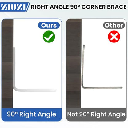 30Pcs 1" x 1" Stainless Steel Corner Brace, 90 Degree Small Right Angle L-Shape Joint Corner Brackets Fastener with Screws, Perfect for Furniture, Cabinets, Bookshelf, Chair, Drawer, Shelves