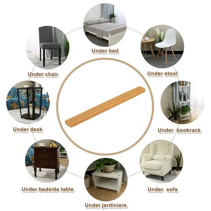 uxcell Felt Strips with Adhesive Backing, 20 Pcs 1/2" x 6" x 0.2" Anti Scratch Furniture Felt Tapes Self-Stick Pads for Protecting Hardwood Floor, Light Brown - color: Light Brown