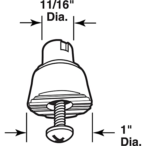 Prime-Line U 9163 1 In., Black, Rubber, Replacement Tips for Drop Down Door Holders (2 Pack)