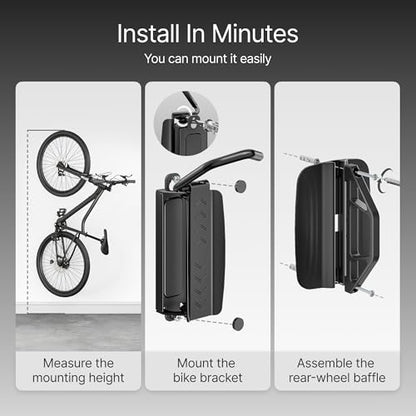 PEGZONE 4 Pack Bike Rack Garage, Bike Wall Mount Heavy Duty, Holds 77 Lbs, Swivel Bike Hangers for Garage, Adjustable Indoor Bike Storage for Bedroom Home Office, 4 Pack - size: 4 PACK