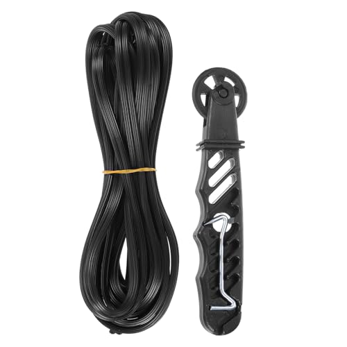 uxcell Screen Repair Kit, 0.18"x32.8ft Black TPE Window Screen Retainer Spline with Roller & Removal Hook for Door Window Screen Replacement and Installation - color: Black, size: 0.18" x 32.81ft