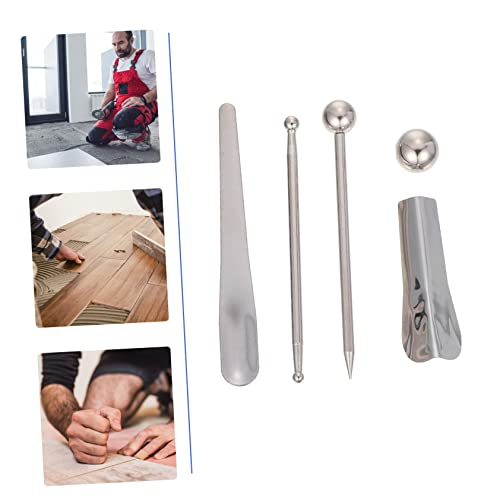 5-Piece Tile Caulk Finishing Tool Set for Grout Removal Waterproof Sealant Tool Sturdy Metal Scraper for Floor and Wall Gaps Repair
