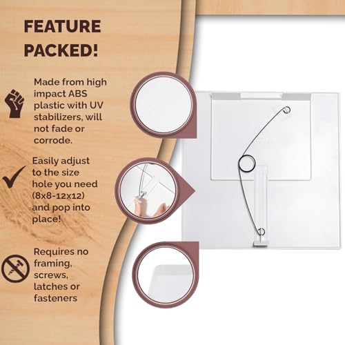 Morvat Adjustable Spring Access Panel 12"x12" Inches, for Drywall, Ceiling, Electrical, Plumbing Heavy-Duty & Easy Install, Wall Hole Cover Plate, White | Fits 7.5"x8.5" - 12"x12" Inches | (20-Pack) - size: 12x12 - 20PK