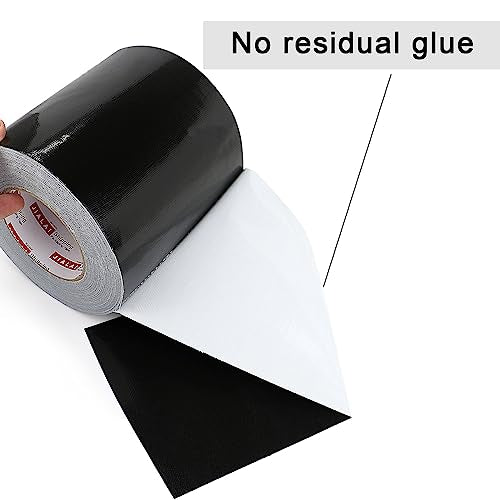 JIALAI HOME 6" Duct Tape, Heavy Duty 6 inch x 55 yds (164 ft) Wide Black Duct Tape, Waterproof, UV Resistant for Crafts, Home Improvement, Repairs, & Projects - color: Black