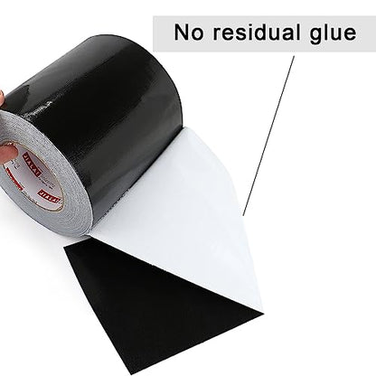 JIALAI HOME 6" Duct Tape, Heavy Duty 6 inch x 55 yds (164 ft) Wide Black Duct Tape, Waterproof, UV Resistant for Crafts, Home Improvement, Repairs, & Projects - color: Black