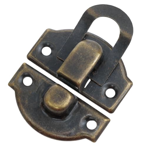 10 Set Mini Antique Bronze Jewelry Box Hinges and Latches Small Hinges for Wooden Box for Jewelry Box Hardware with Matching Screw Set