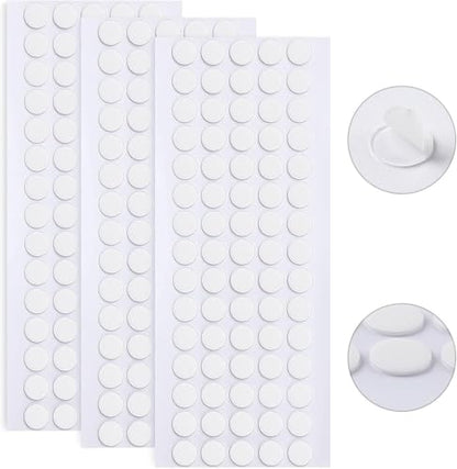 JANYUN 140 Pcs Double Sided Sticky Dots Removable Round Putty Clear Double Sided Tape for Crafts No Trace Sticky Tack Adhesive Tape (10 mm, 140) - size: 10mm