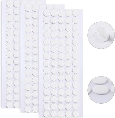JANYUN 140 Pcs Double Sided Sticky Dots Removable Round Putty Clear Double Sided Tape for Crafts No Trace Sticky Tack Adhesive Tape (10 mm, 140) - size: 10mm