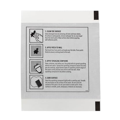 Gorilla Flexible Wall Repair Patch, 4”x 4”, (Pack of 1) – Durable, Professional Looking Repairs on Walls & Ceilings