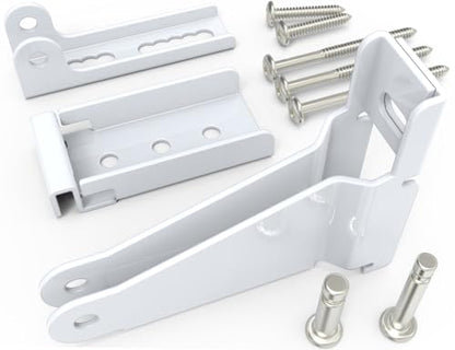 Reinforced Storm Door Closer Bracket Kit Compatible with Andersen, Emco, Larson,Pella,40201 Door Repair Kit, Screen Door Closer Replacement Part for Storm Door, White