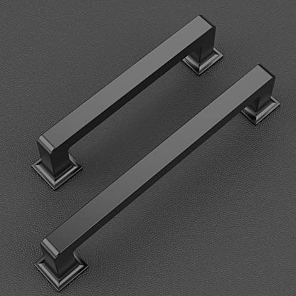 9BUILD 3.75 Inch 10 Pack Matte Black Cabinet Pulls - Kitchen Cabinet Hardware - color: Matte Black, size: 3.75"/96MM Hole Center, style: 10 Pack