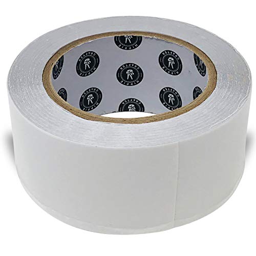 HIPPIE CRAFTER Clear Double Sided Tape, 2 Inch Wide Heavy-Duty Adhesive, Removable Mounting Tape for Posters, Carpets, Wall-Safe Use, Crafts, 90 Feet Long - size: 2 Inch Wide - 1 Pack
