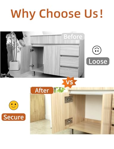 12PCS Upgraded Cabinet Hinge Repair Plate Kit: FOGZUVR Durable Door Hinge Mounting Plate Stainless Steel, Large Cabinet Fix Board with Screws for Kitchen Cabinet, Cupboard Doors and Furniture